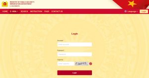 Visa Vietnam Gov login step