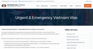 Emergency Vietnam E-visa service