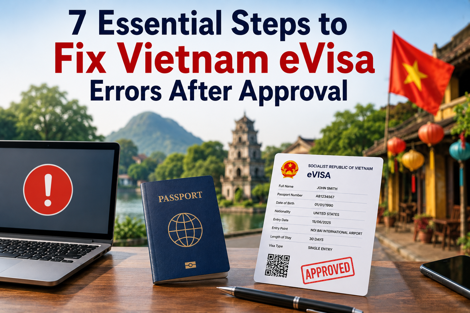 Fix Vietnam eVisa Errors