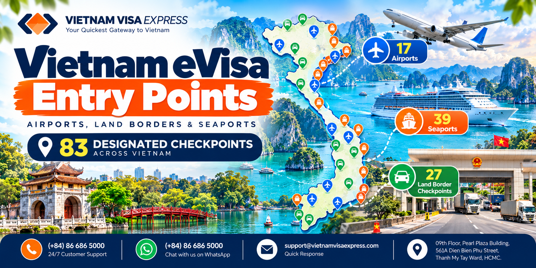 Vietnam eVisa Ports of Entry & Checkpoints